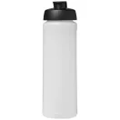 Baseline® Plus 750 ml flip lid sport bottle, LDPE, PP Plastic, Transparent, solid black