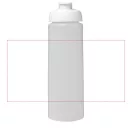Baseline® Plus 750 ml flip lid sport bottle, LDPE, PP Plastic, Transparent,White