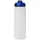 Baseline® Plus 750 ml flip lid sport bottle, LDPE, PP Plastic, Transparent, Blue
