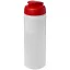 Baseline® Plus 750 ml flip lid sport bottle, LDPE, PP Plastic, Transparent, Red  