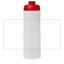 Baseline® Plus 750 ml flip lid sport bottle, LDPE, PP Plastic, Transparent, Red  
