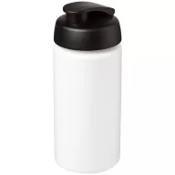   Baseline® Plus grip 500 ml flip lid sport bottle, LDPE, PP Plastic, White, solid black