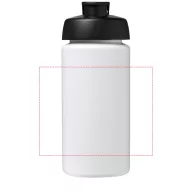   Baseline® Plus grip 500 ml flip lid sport bottle, LDPE, PP Plastic, White, solid black
