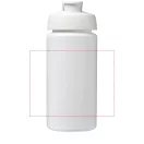 Baseline® Plus grip 500 ml flip lid sport bottle, LDPE, PP Plastic, White