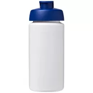   Baseline® Plus grip 500 ml flip lid sport bottle, LDPE, PP Plastic, White, Blue