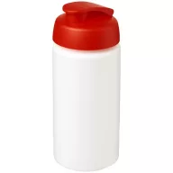   Baseline® Plus grip 500 ml flip lid sport bottle, LDPE, PP Plastic, White, Red  