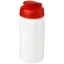 Baseline® Plus grip 500 ml flip lid sport bottle, LDPE, PP Plastic, White, Red  