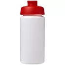 Baseline® Plus grip 500 ml flip lid sport bottle, LDPE, PP Plastic, White, Red  