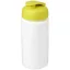 Baseline® Plus grip 500 ml flip lid sport bottle, LDPE, PP Plastic, White,Lime green