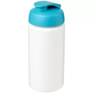   Baseline® Plus grip 500 ml flip lid sport bottle, LDPE, PP Plastic, White,Aqua