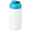Baseline® Plus grip 500 ml flip lid sport bottle, LDPE, PP Plastic, White,Aqua
