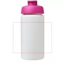 Baseline® Plus grip 500 ml flip lid sport bottle, LDPE, PP Plastic, White,Pink  