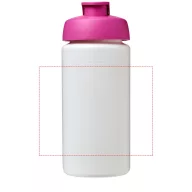   Baseline® Plus grip 500 ml flip lid sport bottle, LDPE, PP Plastic, White,Pink  