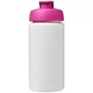   Baseline® Plus grip 500 ml flip lid sport bottle, LDPE, PP Plastic, White,Pink  