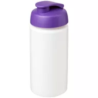   Baseline® Plus grip 500 ml flip lid sport bottle, LDPE, PP Plastic, White,Purple  