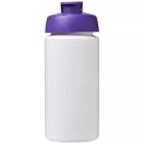 Baseline® Plus grip 500 ml flip lid sport bottle, LDPE, PP Plastic, White,Purple  