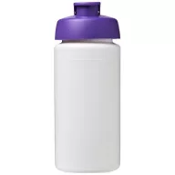   Baseline® Plus grip 500 ml flip lid sport bottle, LDPE, PP Plastic, White,Purple  