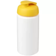   Baseline® Plus grip 500 ml flip lid sport bottle, LDPE, PP Plastic, White,Yellow  