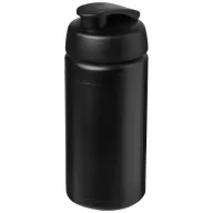   Baseline® Plus grip 500 ml flip lid sport bottle, LDPE, PP Plastic,  solid black