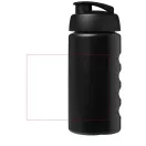 Baseline® Plus grip 500 ml flip lid sport bottle, LDPE, PP Plastic,  solid black