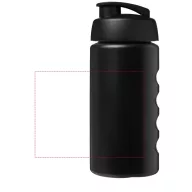   Baseline® Plus grip 500 ml flip lid sport bottle, LDPE, PP Plastic,  solid black