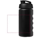 Baseline® Plus grip 500 ml flip lid sport bottle, LDPE, PP Plastic,  solid black