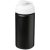 Baseline® Plus grip 500 ml flip lid sport bottle, LDPE, PP Plastic, solid black,White