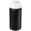 Baseline® Plus grip 500 ml flip lid sport bottle, LDPE, PP Plastic, solid black,White