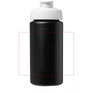   Baseline® Plus grip 500 ml flip lid sport bottle, LDPE, PP Plastic, solid black,White