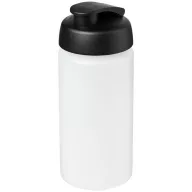  Baseline® Plus grip 500 ml flip lid sport bottle, LDPE, PP Plastic, Transparent, solid black