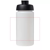   Baseline® Plus grip 500 ml flip lid sport bottle, LDPE, PP Plastic, Transparent, solid black