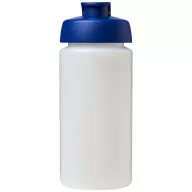   Baseline® Plus grip 500 ml flip lid sport bottle, LDPE, PP Plastic, Transparent, Blue