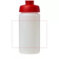   Baseline® Plus grip 500 ml flip lid sport bottle, LDPE, PP Plastic, Transparent, Red  