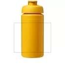 Baseline® Plus grip 500 ml flip lid sport bottle, LDPE, PP Plastic, Yellow
