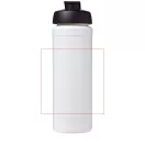 Baseline® Plus grip 750 ml flip lid sport bottle, LDPE, PP Plastic, White, solid black