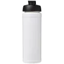 Baseline® Plus grip 750 ml flip lid sport bottle, LDPE, PP Plastic, White, solid black