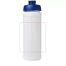 Baseline® Plus grip 750 ml flip lid sport bottle, LDPE, PP Plastic, White, Blue
