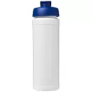 Baseline® Plus grip 750 ml flip lid sport bottle, LDPE, PP Plastic, White, Blue