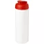 Baseline® Plus grip 750 ml flip lid sport bottle, LDPE, PP Plastic, White, Red  