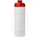 Baseline® Plus grip 750 ml flip lid sport bottle, LDPE, PP Plastic, White, Red  