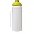 Baseline® Plus grip 750 ml flip lid sport bottle, LDPE, PP Plastic, White,Lime green