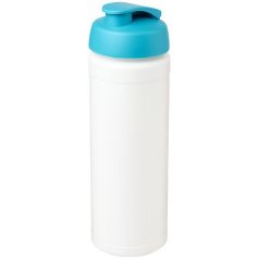   Baseline® Plus grip 750 ml flip lid sport bottle, LDPE, PP Plastic, White,Aqua