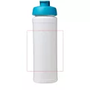 Baseline® Plus grip 750 ml flip lid sport bottle, LDPE, PP Plastic, White,Aqua
