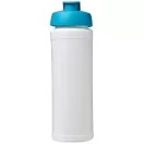Baseline® Plus grip 750 ml flip lid sport bottle, LDPE, PP Plastic, White,Aqua