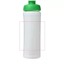 Baseline® Plus grip 750 ml flip lid sport bottle, LDPE, PP Plastic, White, Green  