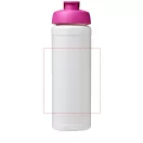Baseline® Plus grip 750 ml flip lid sport bottle, LDPE, PP Plastic, White,Pink  