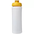 Baseline® Plus grip 750 ml flip lid sport bottle, LDPE, PP Plastic, White,Yellow  