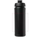 Baseline® Plus grip 750 ml flip lid sport bottle, LDPE, PP Plastic, solid black