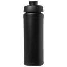 Baseline® Plus grip 750 ml flip lid sport bottle, LDPE, PP Plastic, solid black