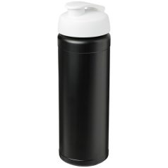   Baseline® Plus grip 750 ml flip lid sport bottle, LDPE, PP Plastic, solid black,White